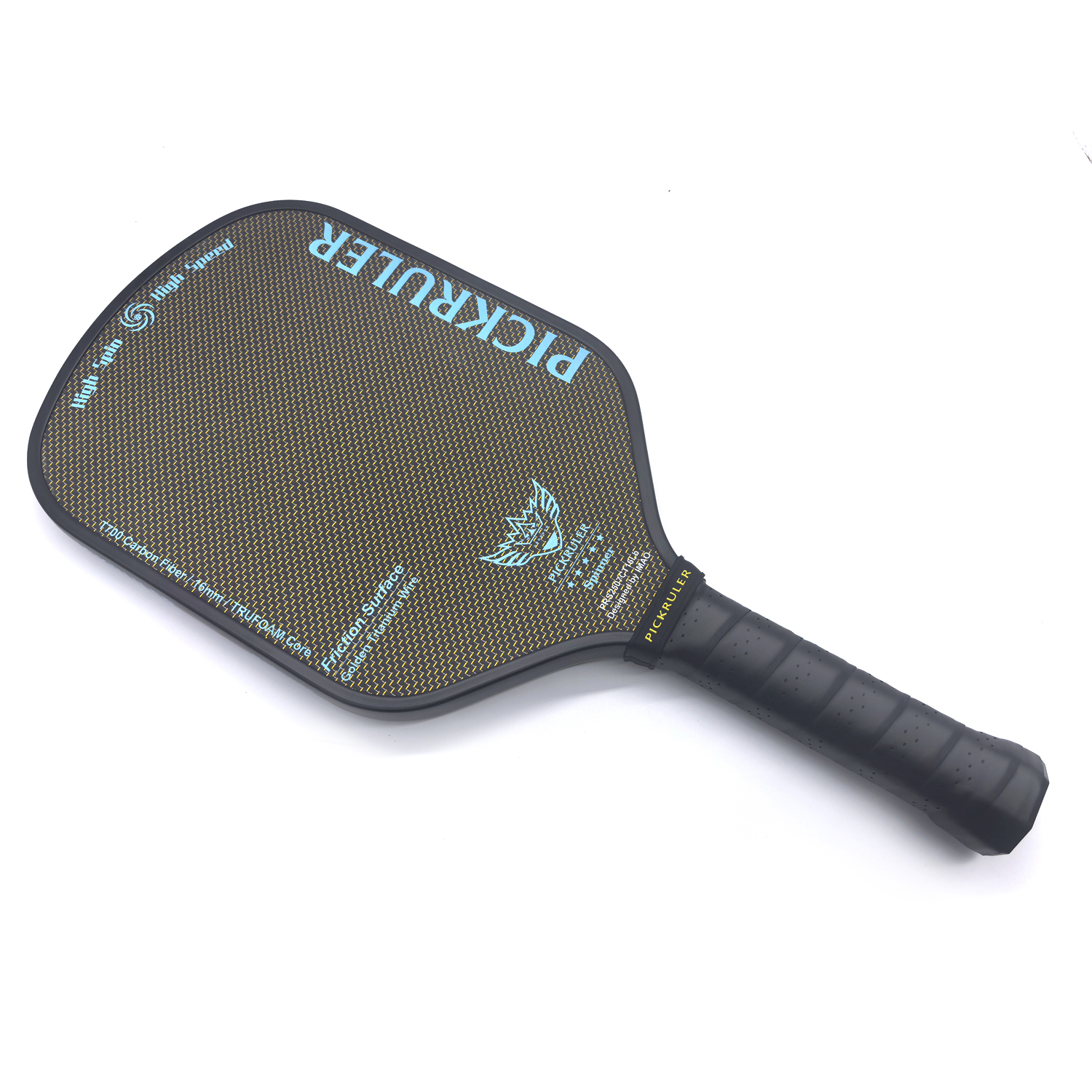 피클볼 패들 PICKRULER-SPINNER(4TH GEN CORE) 라이트블루 카본파이버 1P