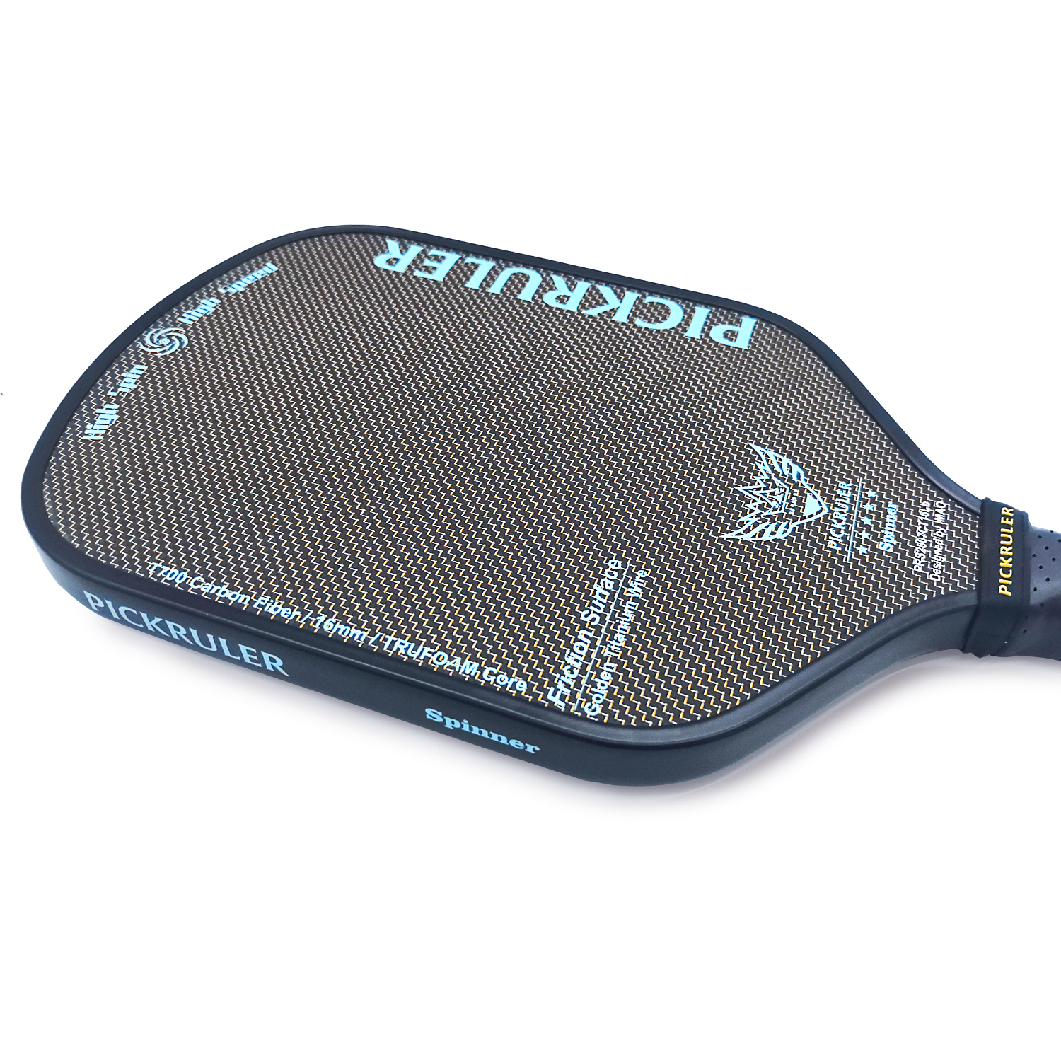 피클볼 패들 PICKRULER-SPINNER(4TH GEN CORE) 라이트블루 카본파이버 1P